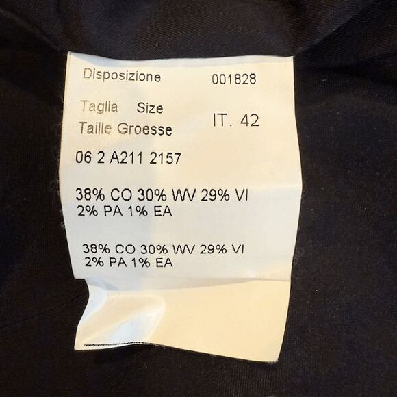 Piazza Sempione Textured Black Dress Velvet and Tweeded Back Zip Size 6 (IT 42) - Picture 9 of 16